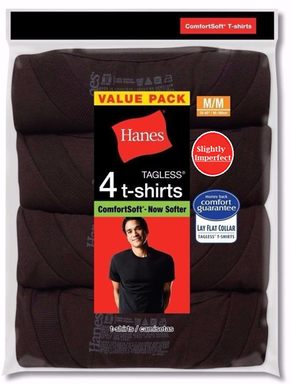 Hanes Men's Colored Crew Neck T-Shirts - 4 Pack